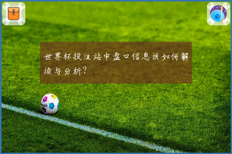 世界杯投注站中盘口信息该如何解读与分析？